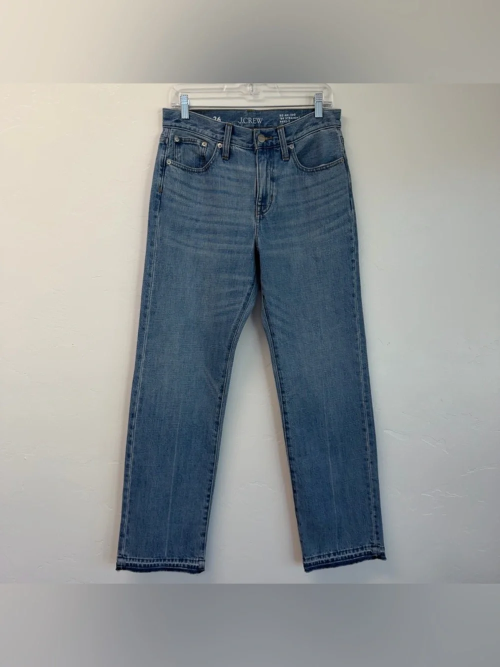 J. Crew Mid-rise Straight-Leg Elise Wash Jeans Size 26